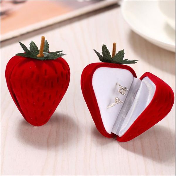 gift wrap 1pc red strawberry box form velvet ring storage case jewelry protector flocking selling earrings organizer
gift wrap 1pc red strawberry box form velvet ring storage case jewelry protector flocking selling earrings organizer