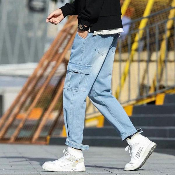 men's jeans 2021 tie tide brand self-cultivation tooling trend small feet students casual handsome light blue denim trousers
men's jeans 2021 tie tide brand self-cultivation tooling trend small feet students casual handsome light blue denim trousers