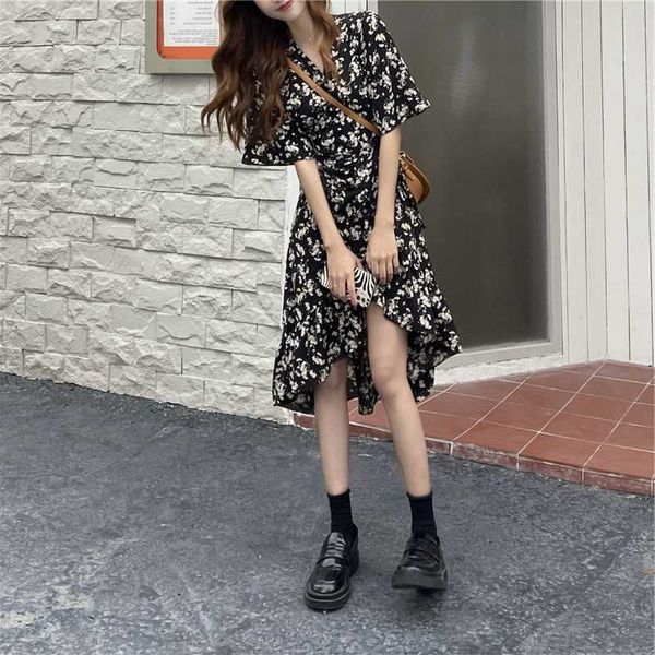 drs floral medium length women's 2021 summer waist slim dign irregular short sleeve skirt, Black;gray
drs floral medium length women's 2021 summer waist slim dign irregular short sleeve skirt, Black;gray