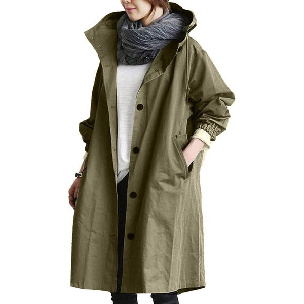 women's jackets women autumn solid color pocket hooded windbreaker long trench coat outerwear for plus size ladies coats, Black;brown
women's jackets women autumn solid color pocket hooded windbreaker long trench coat outerwear for plus size ladies coats, Black;brown