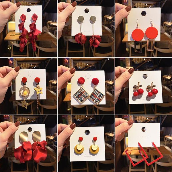 hoop & huggie 2021 trendy chinese year celebration joyous style earrings female online influencer ear studs red, Golden;silver
hoop & huggie 2021 trendy chinese year celebration joyous style earrings female online influencer ear studs red, Golden;silver