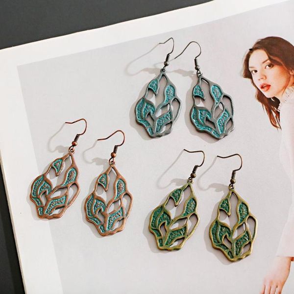 ethnic style retro fashion pendant earrings antique bronze hollow pattern geometric 2021 gifts dangle & chandelier, Silver
ethnic style retro fashion pendant earrings antique bronze hollow pattern geometric 2021 gifts dangle & chandelier, Silver