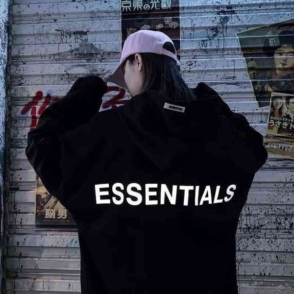 letter reflective loose hooded sweater for men women in spring autumn and winter, Black
letter reflective loose hooded sweater for men women in spring autumn and winter, Black
