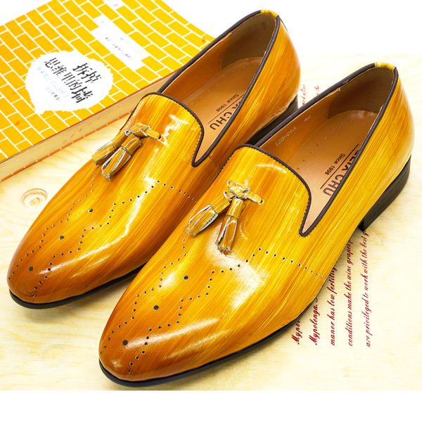 dress shoes bright colors size 13 mens tassel loafers patent leather yellow shinny wedding party man casual business men oni5, Black
dress shoes bright colors size 13 mens tassel loafers patent leather yellow shinny wedding party man casual business men oni5, Black