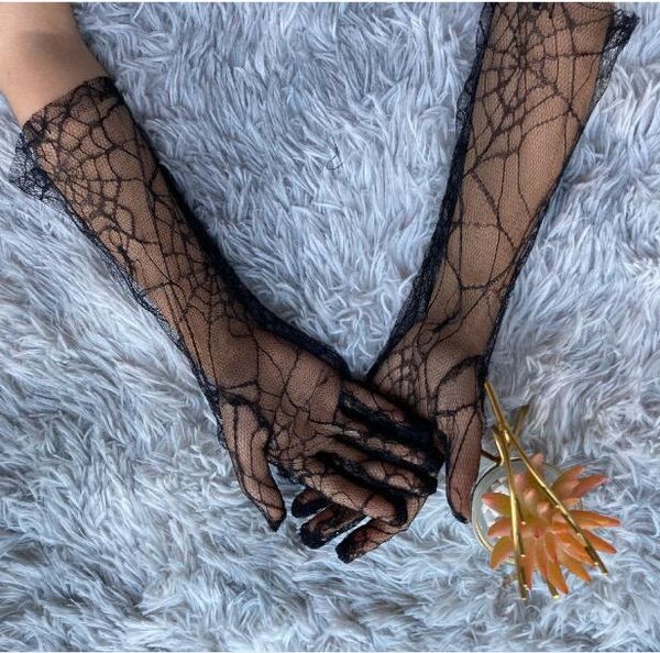 black halloween-limited spider web gloves costume accessories wedding etiquette glove 2021 special occasion party banquet women hand, White
black halloween-limited spider web gloves costume accessories wedding etiquette glove 2021 special occasion party banquet women hand, White
