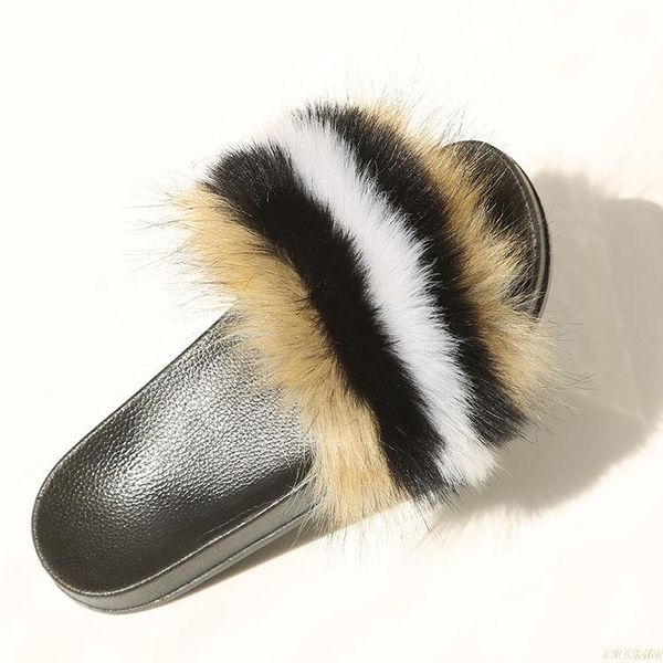 women faux fur slides women's slippers home furry flat sandals female cute fluffy house shoes woman raccoon, Black
women faux fur slides women's slippers home furry flat sandals female cute fluffy house shoes woman raccoon, Black