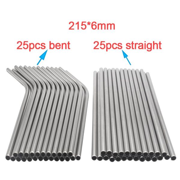 drinking straws 50pcs/lot metal straw reusable wholesale stainless steel tubes 215mm*6mm straight bent for drink
drinking straws 50pcs/lot metal straw reusable wholesale stainless steel tubes 215mm*6mm straight bent for drink