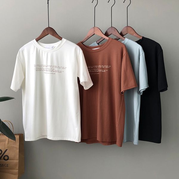 women's t-shirt simple letter print t-shirt 2021 summer casual korean loose pullovers round neck short sleeve oe03, White
women's t-shirt simple letter print t-shirt 2021 summer casual korean loose pullovers round neck short sleeve oe03, White