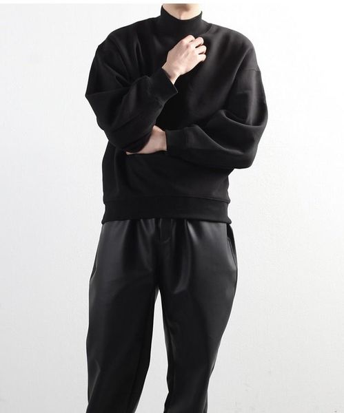 men's hoodies & sweatshirts spring and autumn casual simple half high collar solid color loose shoulder jacket top, Black
men's hoodies & sweatshirts spring and autumn casual simple half high collar solid color loose shoulder jacket top, Black