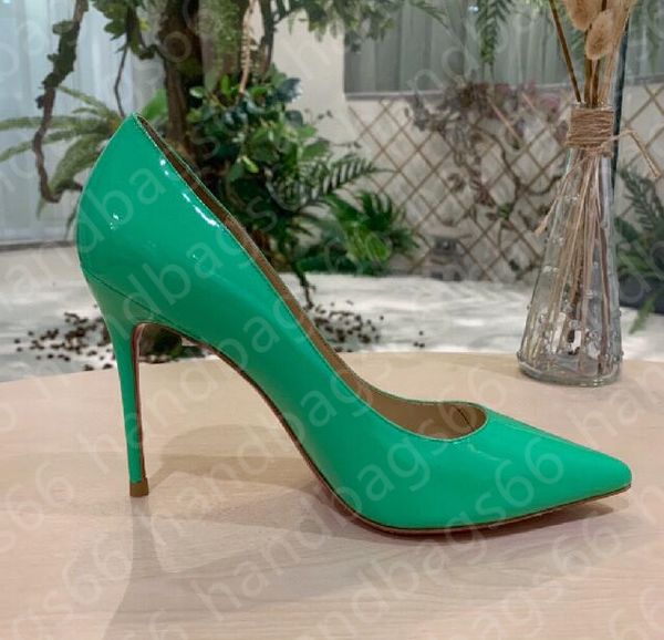2021 red bottom leather high heels woman wedding shoe tip toe stiletto, Black
2021 red bottom leather high heels woman wedding shoe tip toe stiletto, Black