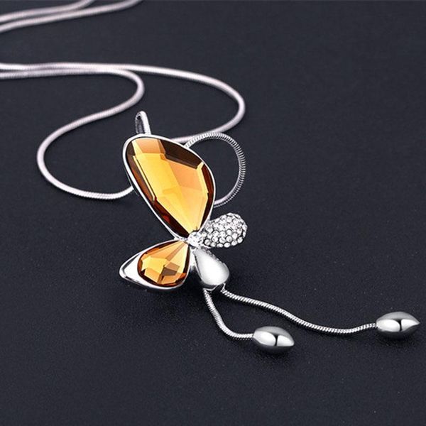 pendant necklaces rose gold classic crystal butterfly tassel long necklace women bijoux fashion jewelry & pendants christmas gifts, Silver
pendant necklaces rose gold classic crystal butterfly tassel long necklace women bijoux fashion jewelry & pendants christmas gifts, Silver