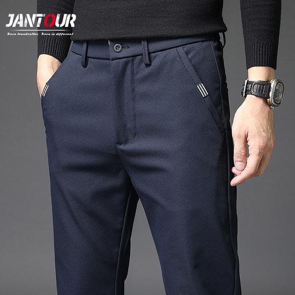 jantpur brand classic style solid color men's business casual pants elastic straight blue trousers male plus size 28-40, Black
jantpur brand classic style solid color men's business casual pants elastic straight blue trousers male plus size 28-40, Black