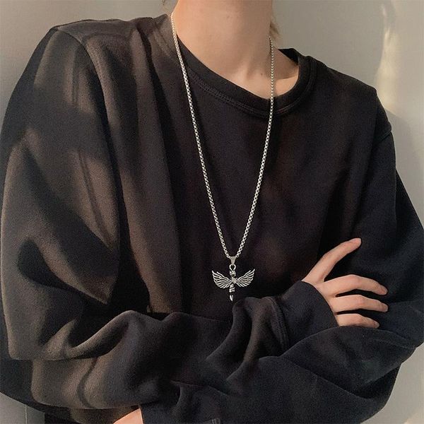 pendant necklaces personality angel for women hip-hop irregular sweater chain gothic black gold tone prom accessories fashion, Silver
pendant necklaces personality angel for women hip-hop irregular sweater chain gothic black gold tone prom accessories fashion, Silver