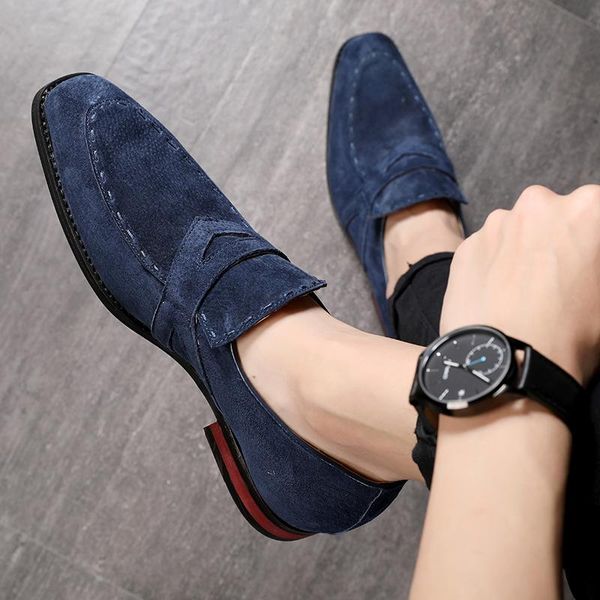 dress shoes brand leather men italian formal men's high-end custom flock big size office business loafers, Black
dress shoes brand leather men italian formal men's high-end custom flock big size office business loafers, Black