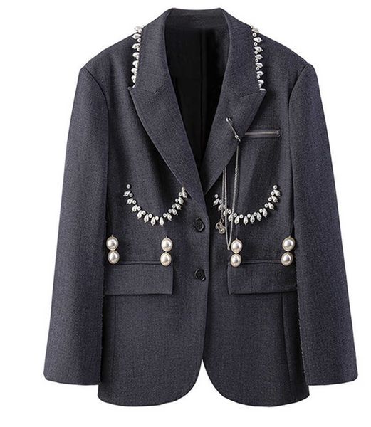 new arrival women blazers long sleeve lapel neck pearls beading blazer coat women elegant slim office business jacket suit m12, White;black
new arrival women blazers long sleeve lapel neck pearls beading blazer coat women elegant slim office business jacket suit m12, White;black