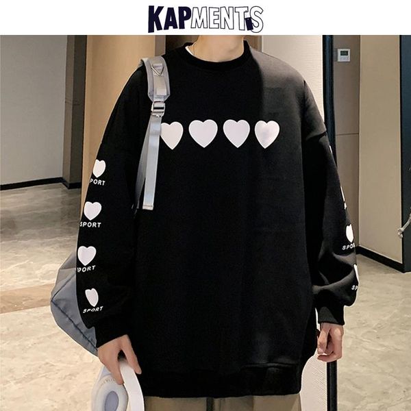 men's hoodies & sweatshirts kapments men love kawaii harajuku vintage 2021 mens streetwear winter kpop male korean fashion loose, Black
men's hoodies & sweatshirts kapments men love kawaii harajuku vintage 2021 mens streetwear winter kpop male korean fashion loose, Black