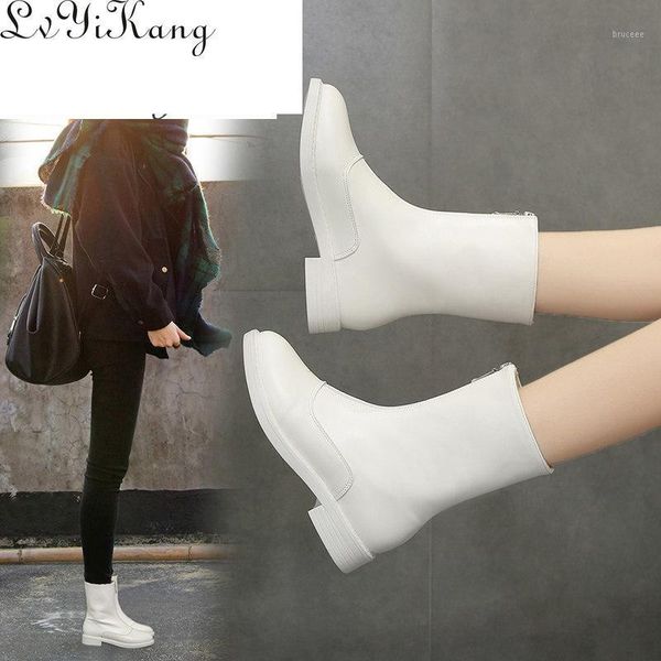 boots spring and autumn fashion wedges round head european american women's shoes white leather snow1, Black
boots spring and autumn fashion wedges round head european american women's shoes white leather snow1, Black