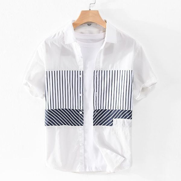 summer design short-sleeved stripe brand men shirt casual comfortable fashion shirts for mens clothing chemise men's, White;black
summer design short-sleeved stripe brand men shirt casual comfortable fashion shirts for mens clothing chemise men's, White;black
