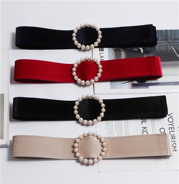 pearl buckle waist belt women double-faced velour waistband non-pin adjustable corset strap dress shirt decoration belts, Black;brown
pearl buckle waist belt women double-faced velour waistband non-pin adjustable corset strap dress shirt decoration belts, Black;brown