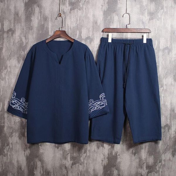 men's tracksuits neploha cotton linen embroidery sets man short sleeve casual pants suit 2 piece set clothes vintage, Gray
men's tracksuits neploha cotton linen embroidery sets man short sleeve casual pants suit 2 piece set clothes vintage, Gray