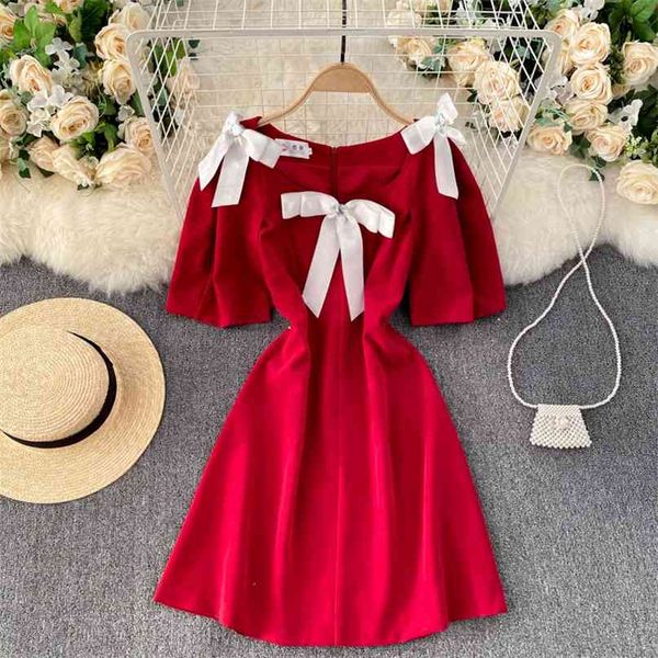 fashion women's sweet bow round neck a-line dress spring summer short sleeve elegant vestido de mujer r057 210527, Black;gray
fashion women's sweet bow round neck a-line dress spring summer short sleeve elegant vestido de mujer r057 210527, Black;gray