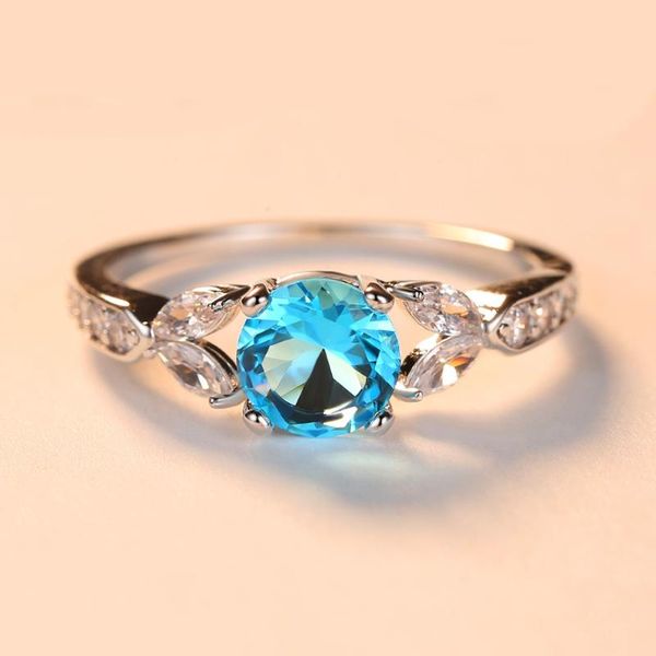 wedding rings brand jewellery luxury creative claw sea blue zircon flower female's ring party for women girls, Slivery;golden
wedding rings brand jewellery luxury creative claw sea blue zircon flower female's ring party for women girls, Slivery;golden