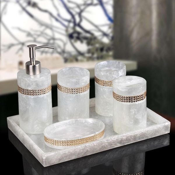 bathroom supplies light luxury five-piece resin lotion bottle toothbrush holder decoration accessories bath accessory set
bathroom supplies light luxury five-piece resin lotion bottle toothbrush holder decoration accessories bath accessory set
