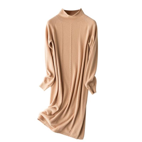 casual dresses 2021 woman 100% wool sweater dress autumn knitted long sleeve turtleneck warm knee-length midi winter, Black;gray
casual dresses 2021 woman 100% wool sweater dress autumn knitted long sleeve turtleneck warm knee-length midi winter, Black;gray