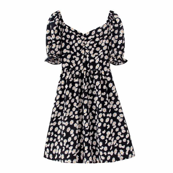 vintage chic puff sleeve elastic daisy print mini dress fashion women square collar dresses girls chic outfits vestidos 210520, Black;gray
vintage chic puff sleeve elastic daisy print mini dress fashion women square collar dresses girls chic outfits vestidos 210520, Black;gray