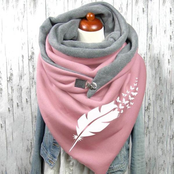 scarves women winter thicken warm scarf with button clip vintage floral plaid feather printing soft wrap bib windproof shawl, Blue;gray
scarves women winter thicken warm scarf with button clip vintage floral plaid feather printing soft wrap bib windproof shawl, Blue;gray