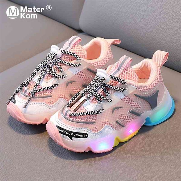 size 21-30 baby led shoes for kids boys girls breathable mesh children luminous sneakers with lights glowing toddlers boys shoes 210329, Black
size 21-30 baby led shoes for kids boys girls breathable mesh children luminous sneakers with lights glowing toddlers boys shoes 210329, Black