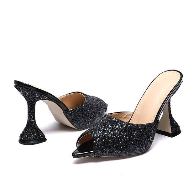 sandals bling high heels slip on women slippers summer trendy comfortable sandals peep toe slides elegant shoes bac0, Black
sandals bling high heels slip on women slippers summer trendy comfortable sandals peep toe slides elegant shoes bac0, Black