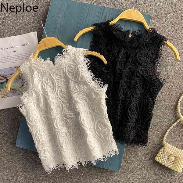 neploe blouses women o-neck sleeveless hollow out lace shirt summer blusas mujer fashion back zipper slim temperament 210422, White
neploe blouses women o-neck sleeveless hollow out lace shirt summer blusas mujer fashion back zipper slim temperament 210422, White
