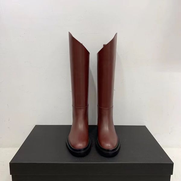 brown royal curved-edge low heel tall boot smooth calfskin leather pull-on almond toes knee-high riding boots luxury designers brands shoes, Black
brown royal curved-edge low heel tall boot smooth calfskin leather pull-on almond toes knee-high riding boots luxury designers brands shoes, Black