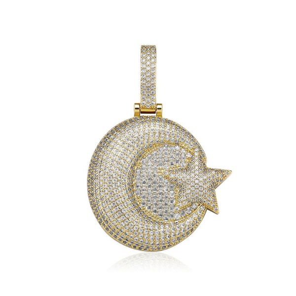 pendant necklaces hip hop bling cubic zirconia star and moon gold/silver color pendants for men jewelry 
pendant necklaces hip hop bling cubic zirconia star and moon gold/silver color pendants for men jewelry