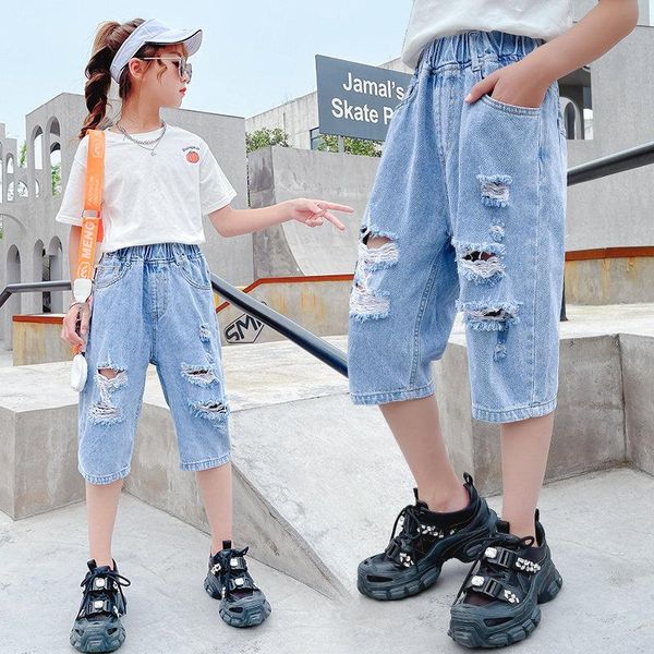 girls fashion ripped scratch denim pants shorts summer children thin soft half trousers kids teens casual jeans clothes 4-14yrs, Black
girls fashion ripped scratch denim pants shorts summer children thin soft half trousers kids teens casual jeans clothes 4-14yrs, Black