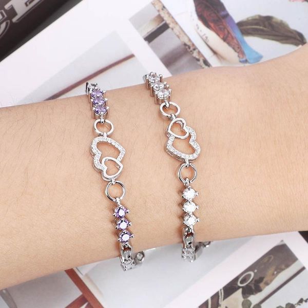 charm bracelets love heart bracelet crystal zircon women shiny bangle elegant romantic jewelry present bracciali, Golden;silver
charm bracelets love heart bracelet crystal zircon women shiny bangle elegant romantic jewelry present bracciali, Golden;silver