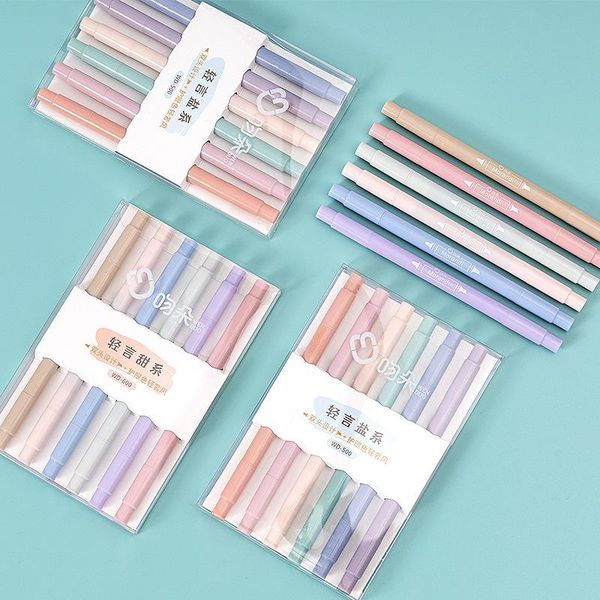 highlighters 6 pcs/set macaron double tip highlighter pens art marker kawaii round shape manga colored pen stationery student diy supplies, Black;red
highlighters 6 pcs/set macaron double tip highlighter pens art marker kawaii round shape manga colored pen stationery student diy supplies, Black;red
