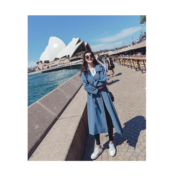 women's trench coats long windbreaker korean spring and autumn coat over the knee loose tide commuter female jacket b054, Tan;black
women's trench coats long windbreaker korean spring and autumn coat over the knee loose tide commuter female jacket b054, Tan;black