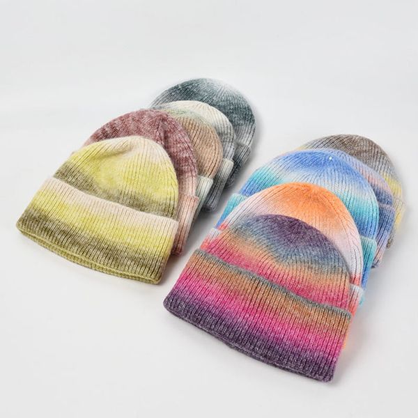 tie dye beanies hat women autumn winter thick warm gradient rainbow knitted hat girl skullies beanies bonnets, Blue;gray
tie dye beanies hat women autumn winter thick warm gradient rainbow knitted hat girl skullies beanies bonnets, Blue;gray