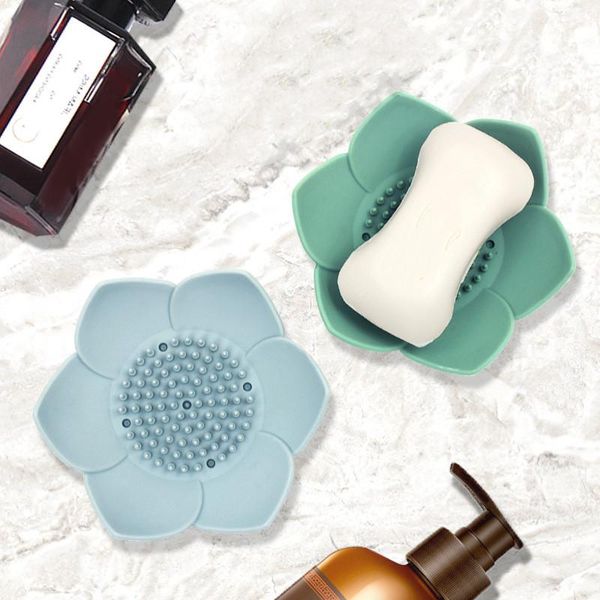 soap dishes silicone flower box non-slip water draining dish portable travel storage rack bathroom accessories
soap dishes silicone flower box non-slip water draining dish portable travel storage rack bathroom accessories