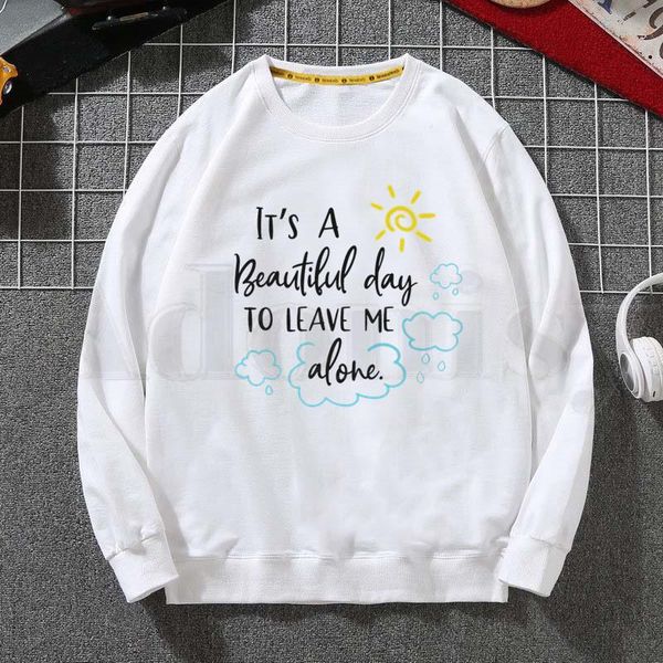 it's a beautiful day to leave me alone hoodies sweatshirt print trend mens clothes hip-hop male crewneck men men's & sweatshirts, Black
it's a beautiful day to leave me alone hoodies sweatshirt print trend mens clothes hip-hop male crewneck men men's & sweatshirts, Black