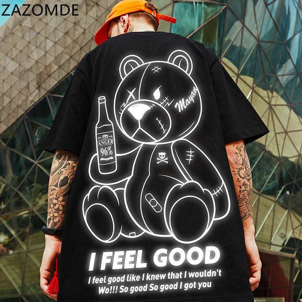 zazomde men's tshirt harajuku cool print short sleeve t shirt male streetwear casual bear t-shirts oversized men 210629, White;black
zazomde men's tshirt harajuku cool print short sleeve t shirt male streetwear casual bear t-shirts oversized men 210629, White;black