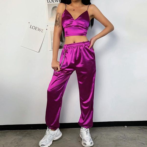 two piece set women sleeveless v-neck crop and pant sets 2021 summer fashion tracksuit chain trackpants suit outfits dress, White
two piece set women sleeveless v-neck crop and pant sets 2021 summer fashion tracksuit chain trackpants suit outfits dress, White