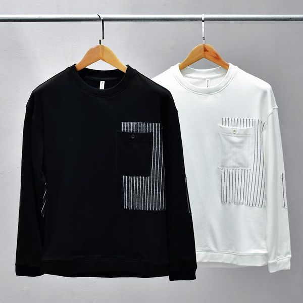 men's hoodies & sweatshirts l891 autumn male sweatshirt pullovers unique striped patchwork pockets casual loose comfortable sports trac, Black
men's hoodies & sweatshirts l891 autumn male sweatshirt pullovers unique striped patchwork pockets casual loose comfortable sports trac, Black