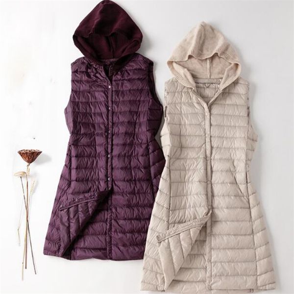 sedutmo winter hooded duck down vest women ultra light long jackets casual waistcoat autumn slim parkas ed1205 210923, Black
sedutmo winter hooded duck down vest women ultra light long jackets casual waistcoat autumn slim parkas ed1205 210923, Black