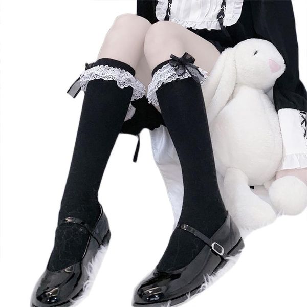 socks & hosiery japanese lolita maid cosplay knee high long sweet layered ruffled lace big bowknot kawaii cotton school uniform tube, Black;white
socks & hosiery japanese lolita maid cosplay knee high long sweet layered ruffled lace big bowknot kawaii cotton school uniform tube, Black;white