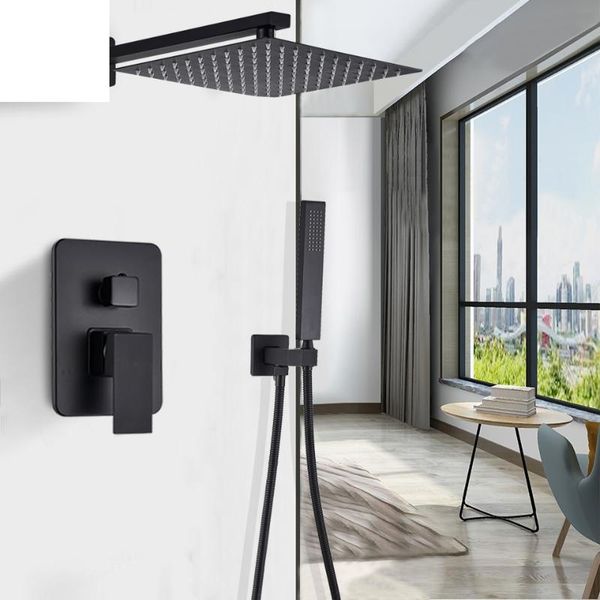bathroom shower sets matte black faucet wall mounted 8/10/12/16 inch rainfall head tap with handshower set mixer
bathroom shower sets matte black faucet wall mounted 8/10/12/16 inch rainfall head tap with handshower set mixer