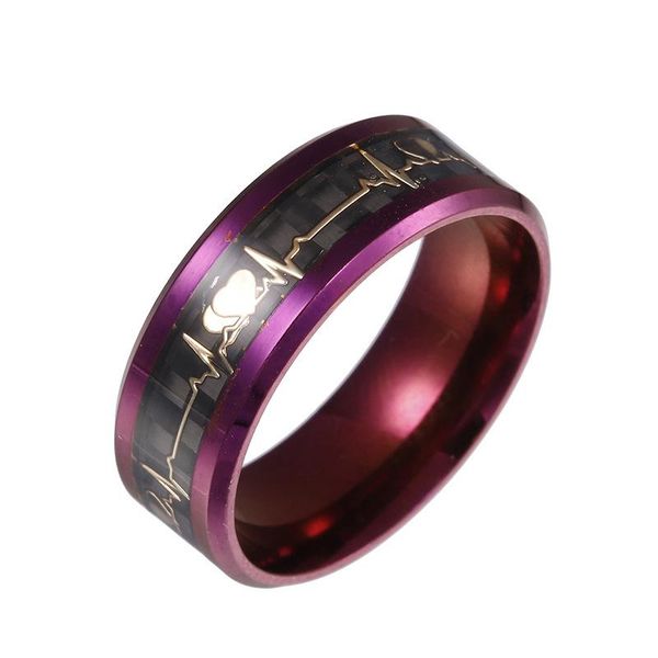 cluster rings blue-plated carbon fiber couple ecg titanium steel ring, Golden;silver
cluster rings blue-plated carbon fiber couple ecg titanium steel ring, Golden;silver