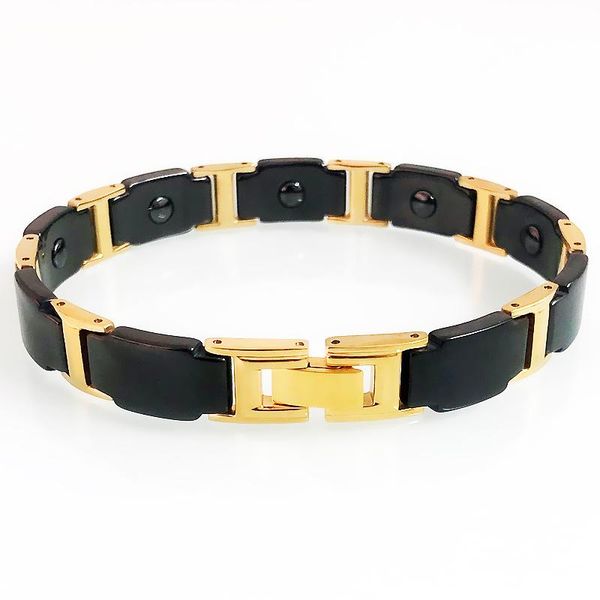 link, chain men's black color ceramic golden titianium steel bracelets female health care magnetic wristband homme armband jewelry gift
link, chain men's black color ceramic golden titianium steel bracelets female health care magnetic wristband homme armband jewelry gift